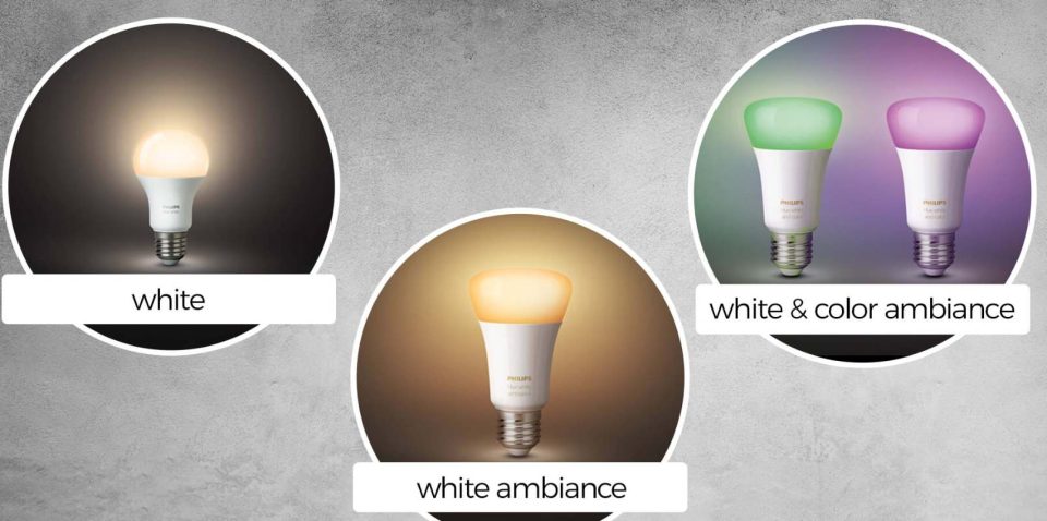 philips hue differenze white ambiance color