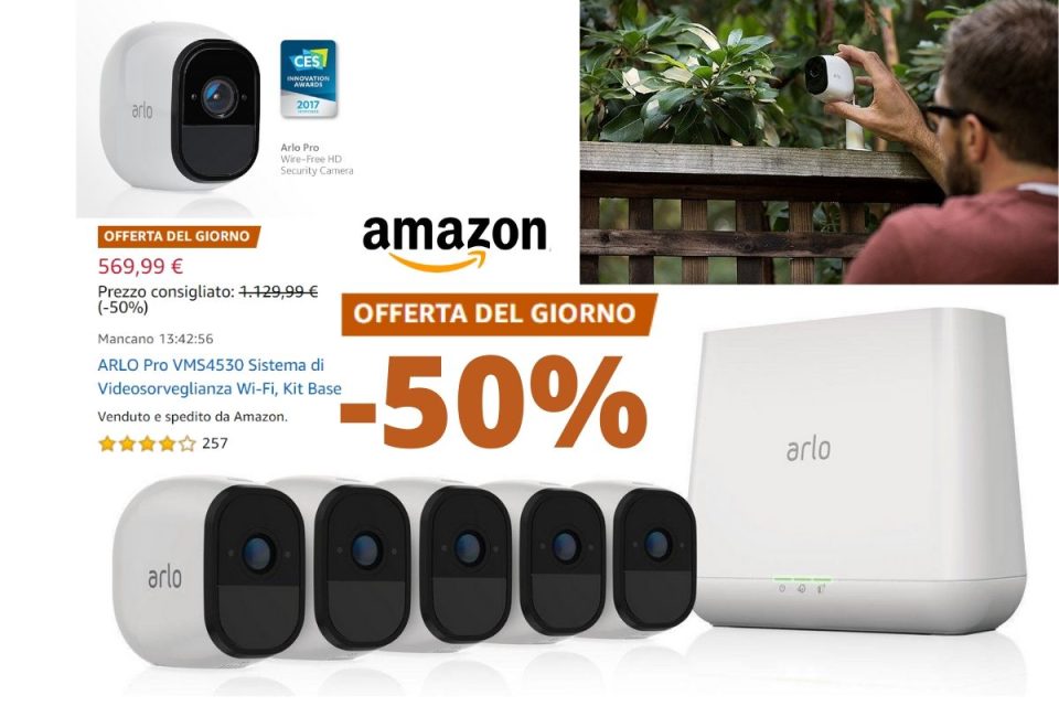 OFFERTA DEL GIORNO Amazon ARLO Pro VMS4530 Videosorveglianza Wi-Fi