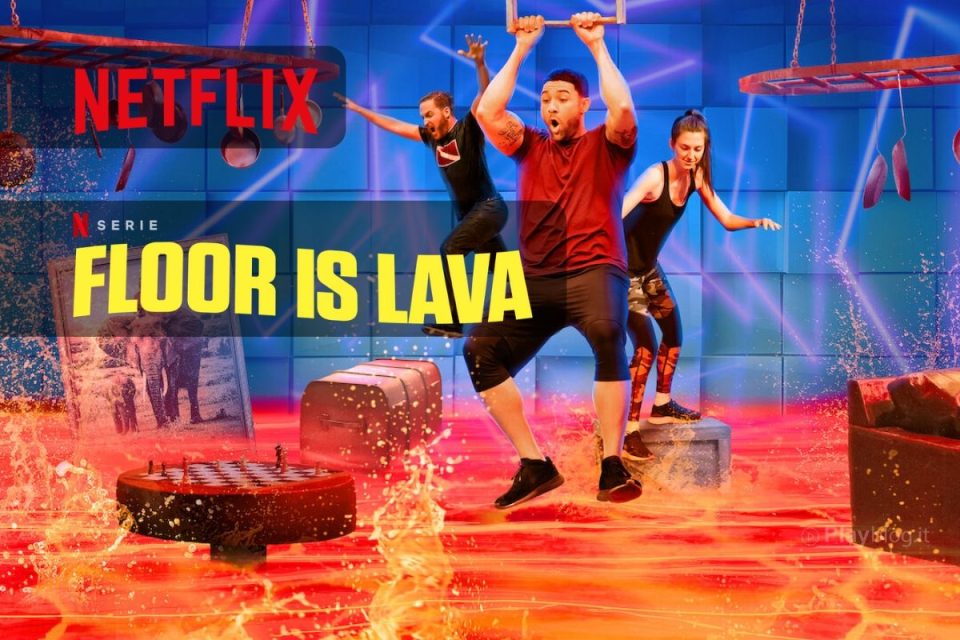 Floor is Lava Netflix: squadre competono per navigare nelle stanze inondate di lava