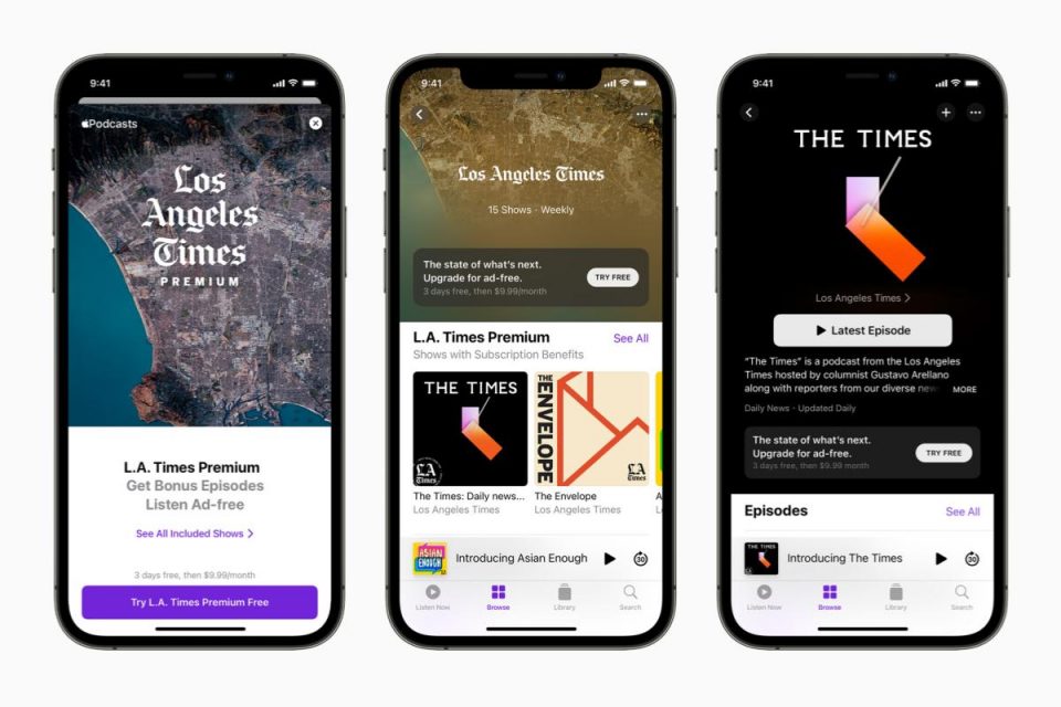 Apple Podcasts Subscriptions e i canali sono ora disponibili in tutto il mondo