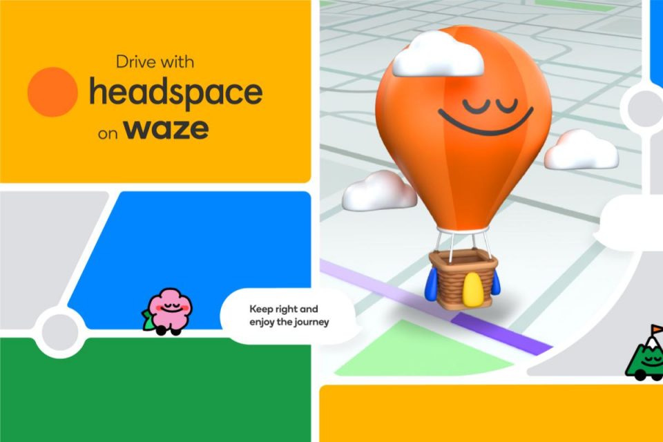 Waze e Headspace insieme per allietare il viaggio in auto e sconfiggere lo stress alla guida