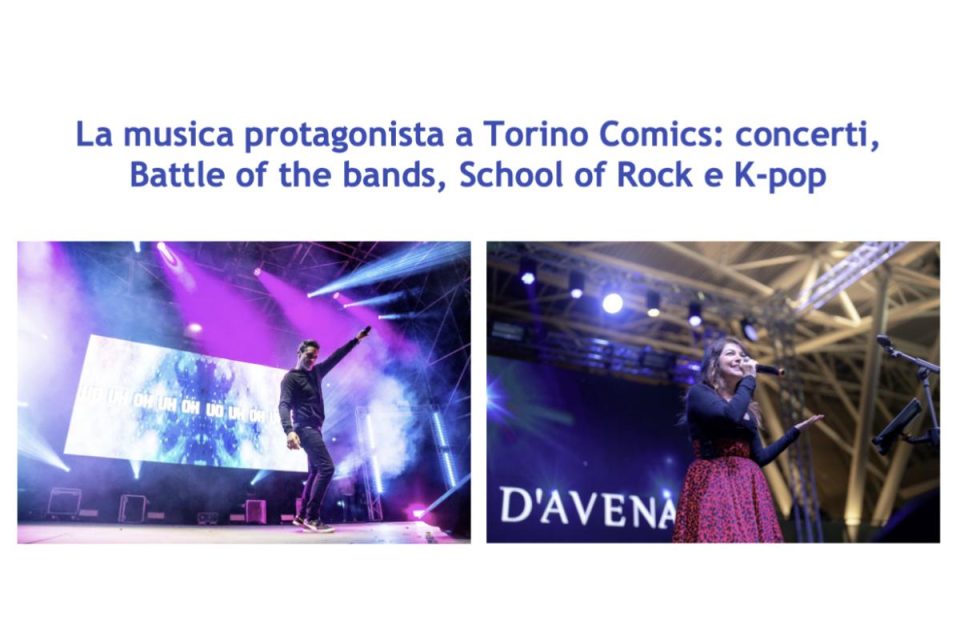 La musica protagonista a Torino Comics: concerti, Battle of the bands, School of Rock e K-pop