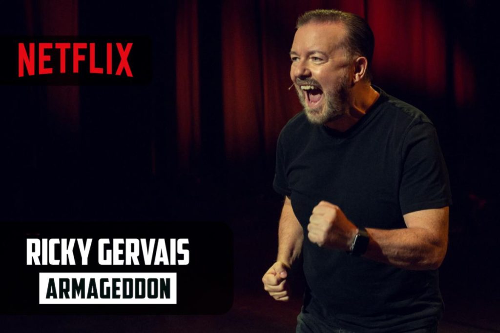 ricky gervais armaggedon netflix