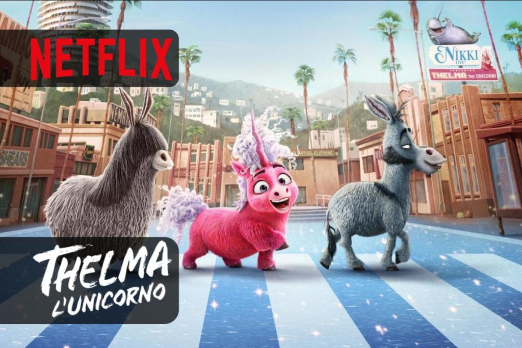 Thelma l'unicorno un film d'animazione Netflix divertente e colorato